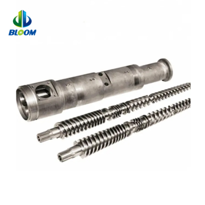 جودة  Conical Twin Screw Barrel for Plastic Rubber Extruder مصنع