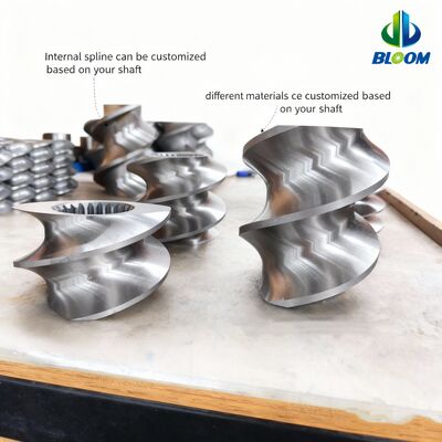 جودة  Wear and Corrosion Resistant Twin Screw Extruder Parts with Customized Specifications and High Torque Capacity مصنع