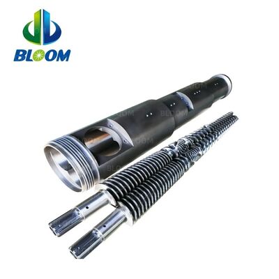 جودة  BLM 80/156 92/188 Twin Conical Screw And Barrel For PVC Extrusion مصنع