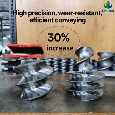 جودة  Customized Wear and Corrosion Resistant Bimetallic Screw Segments for Twin Screw Extruder Parts with High Torque Capacity مصنع