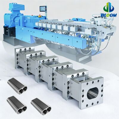 جودة  Nickel Alloy Bimetallic Extruder Screws and Barrels with Wear Resistance and High-Temperature Tolerance for PP Pet PVC ABS Plastic Extruder مصنع