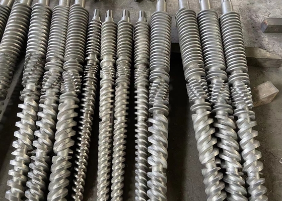 UPVC Pipe 65/132 برميل مخروطي مزدوج برغي مع طبقة ثنائية المعدن