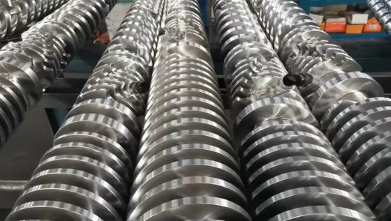 51/105 55/110 92/188 برميل برغي مزدوج مخروطي ثنائي المعدن لجهاز الطارد Spc / Lvt