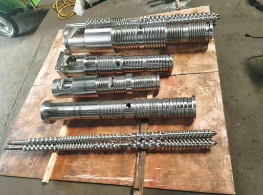 برميل برغي مزدوج مخروطي لماكينة بثق أنابيب PVC 80/156 65/132 55/110 50/105