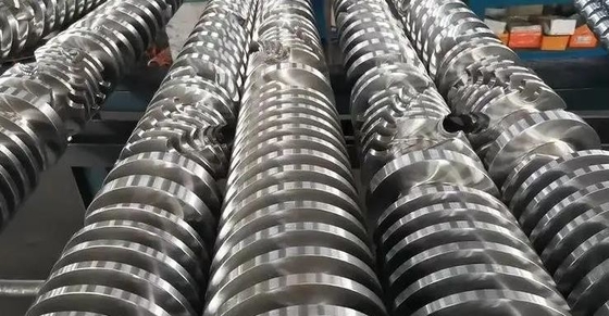 38crmoala سبيكة هيكلية من الصلب المخروطي التوأم برغي وبرميل لملف WPC PVC