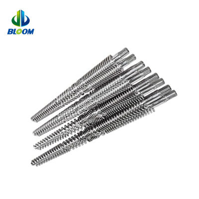 المسمار والبرميل المزدوج المخروطي المزدوج للـ PVC WPC TPE TPU