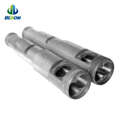 برميل لولبي مزدوج مخروطي ثنائي المعدن عالي الدقة لبثق البلاستيك والمطاط