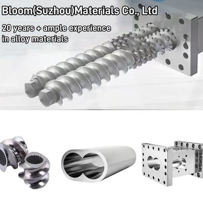 عناصر المسمار الثنائي عالية الدقة لتجميع البوليمر في صناعة البلاستيك